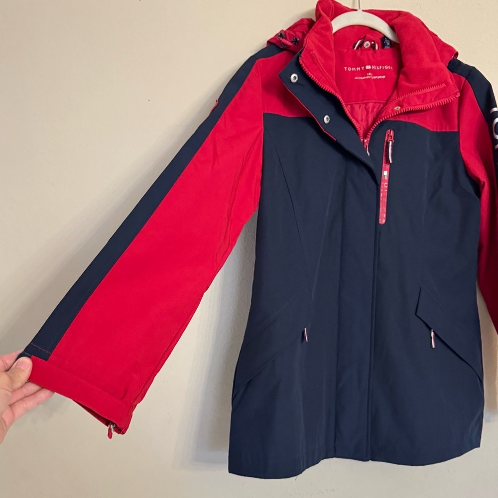 Tommy Hilfiger 3 In 1 All Weather System Jacket Red Blue Size S Winter Coldgear